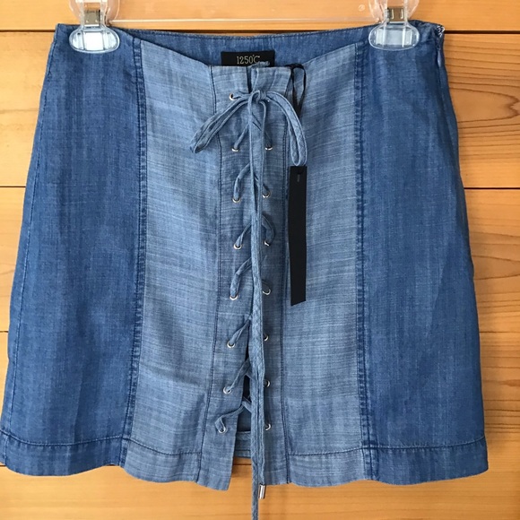 NATURAL FIBER TWO TONE TENCEL SKIRT~ VERY SOFT - Picture 3 of 8